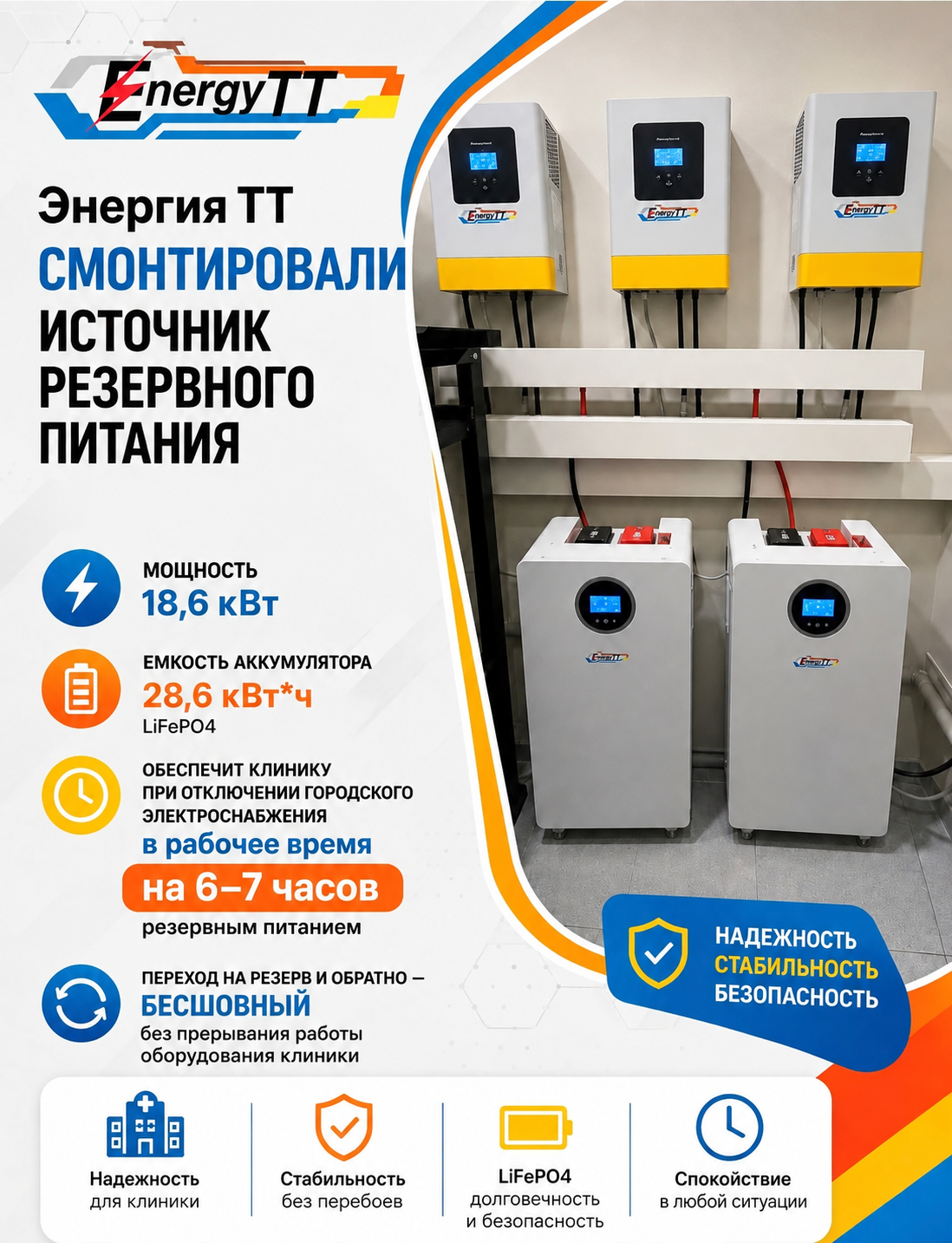 Коммерческая система резервного питания ENERGY TT