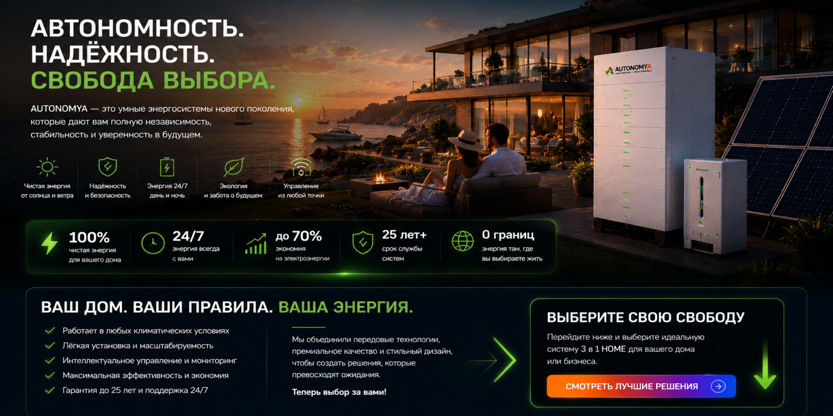 Автономность, надёжность, свобода выбора